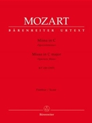 Missa C major K. 220 (196b) "Sparrow Mass" by Mozart Wolfgang Amadeus for SSolo/ASol