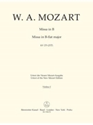 Missa brevis B-flat major K. 275 (272b) by Mozart Wolfgang Amadeus for