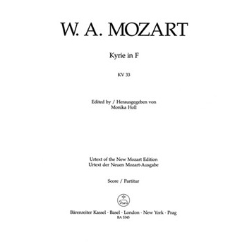 Kyrie F major K. 33 by Mozart Wolfgang Amadeus for Mixed Choir