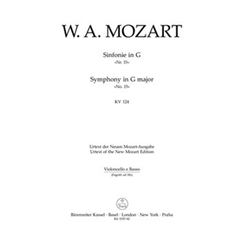 Symphony Nr. 15 G major K. 124 by Mozart Wolfgang Amadeus for