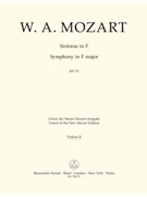 Symphony F major K. 75 by Mozart Wolfgang Amadeus for