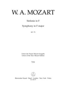 Symphony F major K. 75 by Mozart Wolfgang Amadeus for