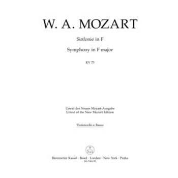 Symphony F major K. 75 by Mozart Wolfgang Amadeus for