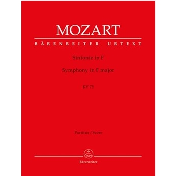 Symphony F major K. 75 by Mozart Wolfgang Amadeus for 2Ob/2Hn/St
