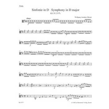 Symphony Nr. 47 D major K. 97 (73m) by Mozart Wolfgang Amadeus for
