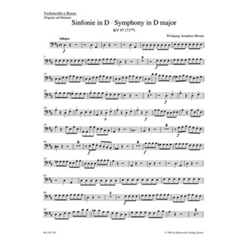 Symphony Nr. 47 D major K. 97 (73m) by Mozart Wolfgang Amadeus for