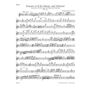 Concerto for Piano and Orchestra Nr. 18 B-flat major K. 456 by Mozart Wolfgang Amadeus for