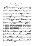 Concerto for two Pianos and Orchestra Nr. 10 E-flat major K. 365 (316a) by Mozart Wolfgang Amadeus for