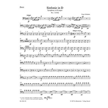 Symphony Nr. 1 D major D 82 (1813) by Schubert Franz for