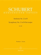 Symphony Nr. 2 B-flat major D 125 (1814) by Schubert Franz for 2Fl/2Ob/2c