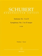Symphony Nr. 3 D major D 200 by Schubert Franz for Full Score