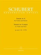 Sonate In A Major Opus Post 162 D 574 by Schubert Franz for Violin and Piano