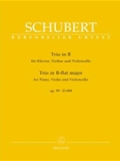 Piano Trio In B-flat D 898 Op.99 by Schubert Franz - Feil A - for Piano Trio