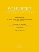 Quintet In A Maj D667 Opus Post 114 Trout by Schubert Franz - Feil A - for Piano Quartet