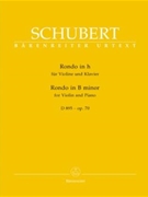 Rondo In B Minor Opus 70 D895 by Schubert Franz for Violin and Piano