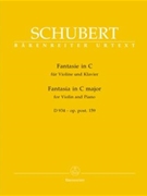 Fantasie In C Major Opus Post 159 D934 by Schubert Franz for Violin and Piano (D 934 Op Post 159)