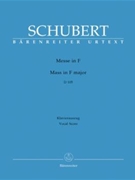 Mass In F Major by Schubert Franz - D105 - for SATB