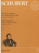 Two Overtures In The Italian Style by Schubert - Litschauer - for 1 Piano 4 Hands