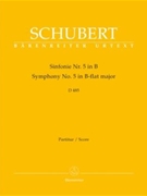 Symphony #5 In B-flat Major D485 by Schubert for Full Score
