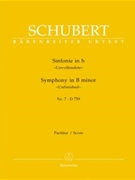 Symphony Nr. 7 B minor D 759 "Unfinished" by Schubert Franz for Full Score