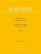 Rondo for Violin and Strings A major D 438 by Schubert Franz for V-Solo/V1/