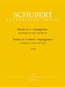Sonate In A Minor Arpeggione D 821 by Schubert Franz - Wrochem Ulrich von - for Viola and Piano