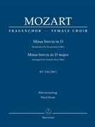 Missa brevis in D major K. 194 by Mozart Wolfgang Amadeus - Breuer Heribert - for SMA and Piano