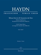 Missa brevis St. Joannis de Deo Hob. XXII:7 "Little Organ Mass" (Arranged for female choir SMezAA) by Haydn Joseph - Breuer Heribert - for SSolo/fema
