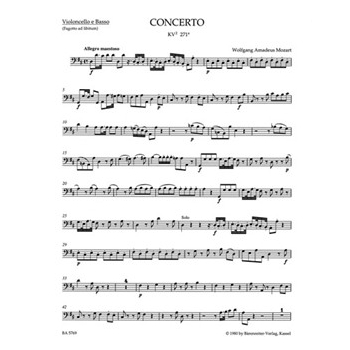 Concerto for Violin und Orchestra D-major K. 271a (271i) by Mozart Wolfgang Amadeus for