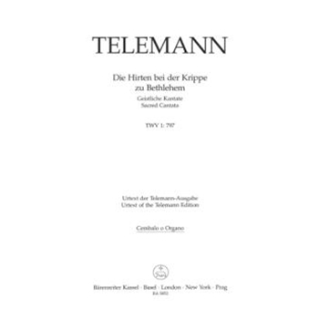 Die Hirten bei der Krippe zu Bethlehem TWV 1:797 -Sacred Cantata- by Telemann Georg Philipp for