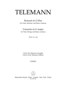 Concerto In G Major Twv 51 - g 9 by Telemann Georg Philipp - Hirschmann Wolfgang - for Harpschd