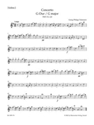 Concerto In G Major Twv 51 - g 9 by Telemann Georg Philipp - Hirschmann Wolfgang - for Violin 1