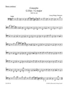 Concerto In G Major Twv 51 - g 9 by Telemann Georg Philipp for Basso Con