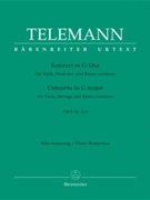Concerto In G Major Twv 51 - g 9 by Telemann Georg Philipp for Viola and Piano