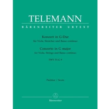 Concerto In G Major Twv 51 - g 9 by Telemann Georg Philipp - Hirschmann Wolfgang - for Full Score