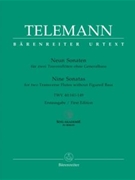 9 Sonatas by Telemann Georg Philipp for Flute Duet (Urtext)