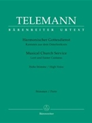 Musical Church Service -Lent and Easter Cantatas- by Telemann Georg Philipp for Instr-Mel/