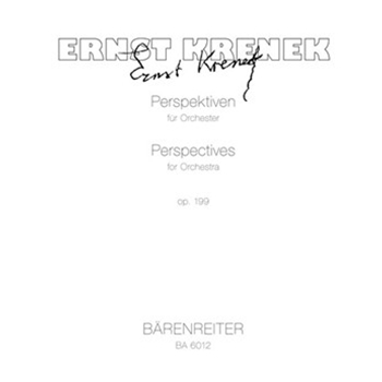 Perspectives (Perspektiven) fur Orchester op. 199 (1967) by Krenek Ernst for Fl-Piccolo/2F