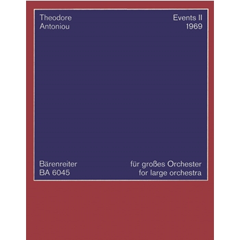 Events II (1969) -Musik fur groSes Orchester und Tonband- by Antoniou Theodore for 3Fl/Fl4/Fl