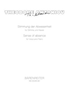 Klima tis apussias - Stimmung der Abwesenheit fur Stimme und Klavier (1968) by Antoniou Theodore for miVoice/ch