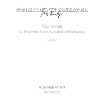 vier Songs fur mittlere Singstimme und chamberorchestra (1970) -Fassung fur Singstimme Klavier Kon by Wimberger Gerhard for miVoice/pi