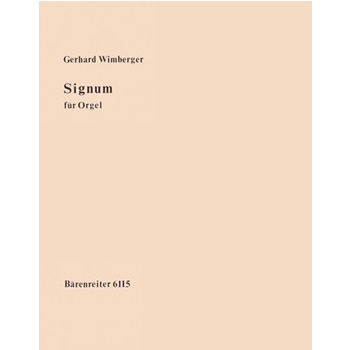 Signum fur Orgel (1969) by Wimberger Gerhard for Org
