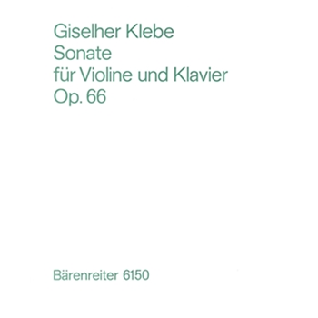 Sonate fur Violine und Klavier op. 66 (1972) by Klebe Giselher for V/Piano