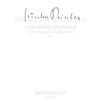seven Moments musicaux (1971) by Bialas Gunter for Vc/Harp