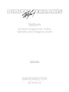 Notturni fur six Singstimmen Violine Klarinette und Schlaginstrumente (1976) by Terzakis Dimitri for 2SSolo/ASo