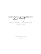 4-Winds Suite by Krenek Ernst for Organ Solo