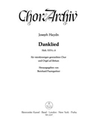 Danklied "Du tot's dem Ruhm und Ehre gebuhret" Hob. XXVc:8 by Haydn Joseph for Mixed Choir