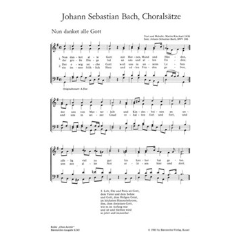 Neun Choralsatze (Bach-Chorale) by Bach Johann Sebastian for Mixed Choir