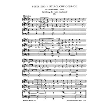 In Praesentatione Domine - Proprium zum Fest der Darstellung des Herrn (Lichtmess): Suscepimus Deus by Eben Petr for Ch/Org