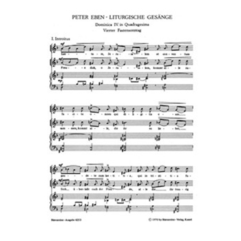 Dominica IV in QuadraGesima - Proprium zum 4. Fastensonntag: Laetare Jerusalem / Freue dich o Jerus by Eben Petr for Ch/Org